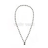SHALIGRAM MALA IN GERMAN SILVER - OVAL BEADS