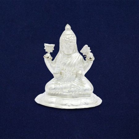 DEVI MAHALAKSHMI SMALL IDOL IN PURE SILVER