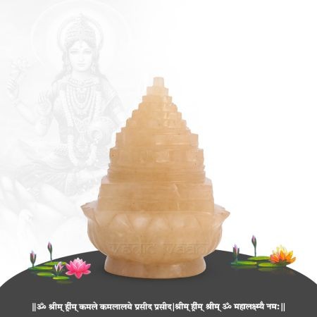 GODDESS MAHALAKSHMI SHRI YANTRA/CHAKRA IN ORANGE JADE STONE