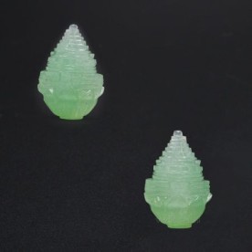 SHREE YANTRA / CHAKRA ON LOTUS IN PURE FLUORITE GEMSTONE