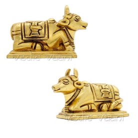 HANDCRAFTED NANDI IDOL IN BRASS