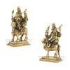 SMALL IDOL OF SHIVA PARVATI IN BRASS